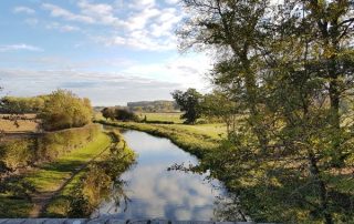 The stunning Grand Union Canal in Leicestershire, near Foxton Locks and Market Harborough.