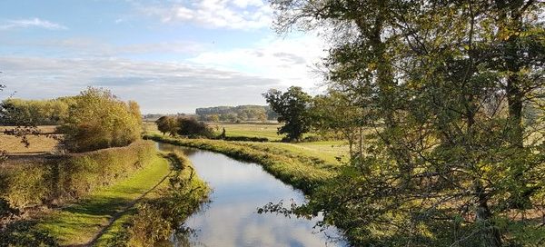 The stunning Grand Union Canal in Leicestershire, near Foxton Locks and Market Harborough.