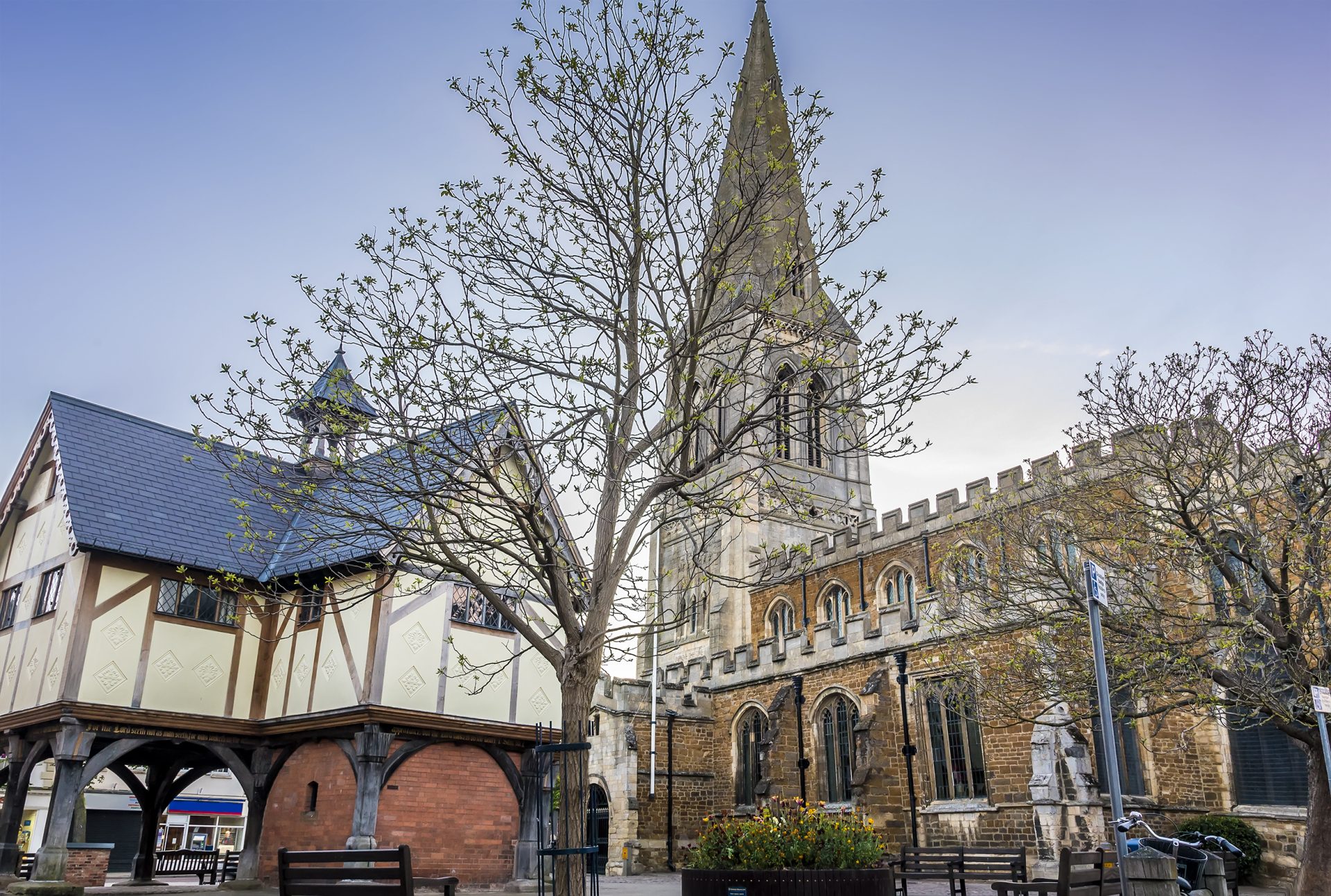 The cultural quarter of market harborough, the starting point for your union wharf narrowboat holiday